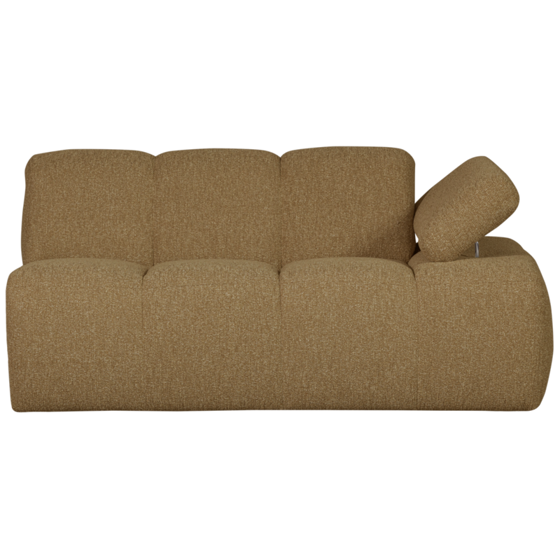 WOOOD-collectie Mojo 1,5-Zits Met Arm Rechts Boucle Geel/Bruin Melange