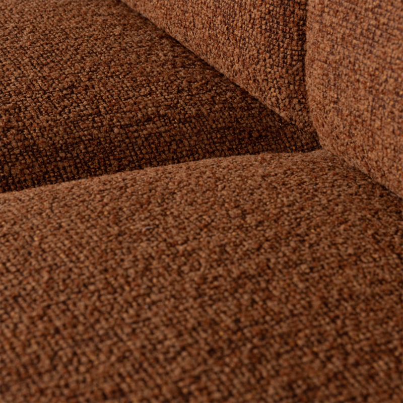 WOOOD-collectie Mojo 1-Zits Boucle Roest Bruin Melange