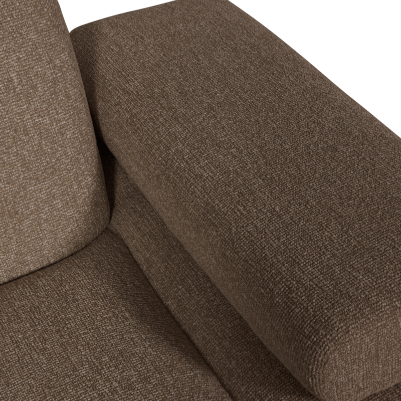 WOOOD-collectie Mojo 1-Zits Met Arm Rechts Boucle Bruin Melange