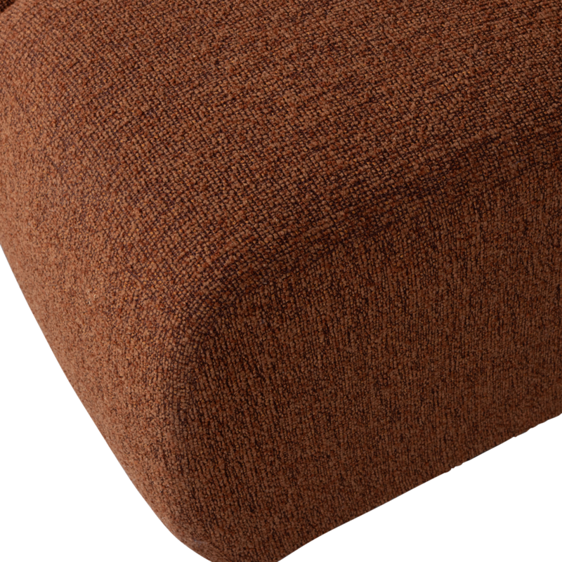 WOOOD-collectie Mojo 1-Zits Boucle Roest Bruin Melange