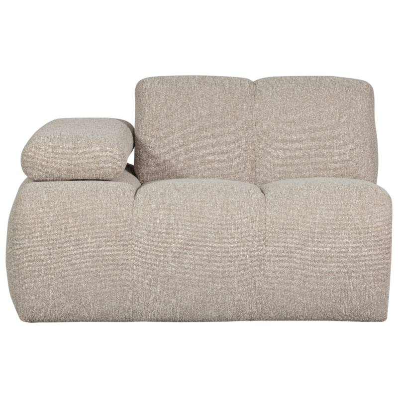 WOOOD-collectie MOJO 1-ZITS MET ARM LINKS BOUCLE BEIGE MELANGE