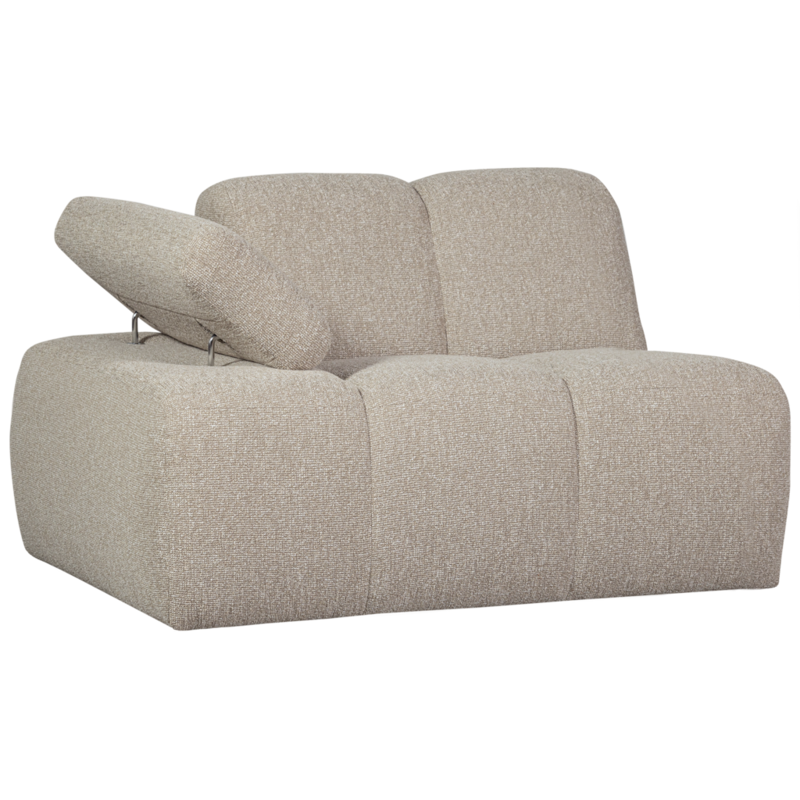 WOOOD-collectie MOJO 1-ZITS MET ARM LINKS BOUCLE BEIGE MELANGE