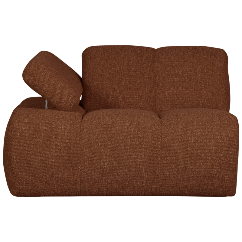 WOOOD-collectie Mojo 1-Zits Met Arm Links Boucle Roest Bruin Melange