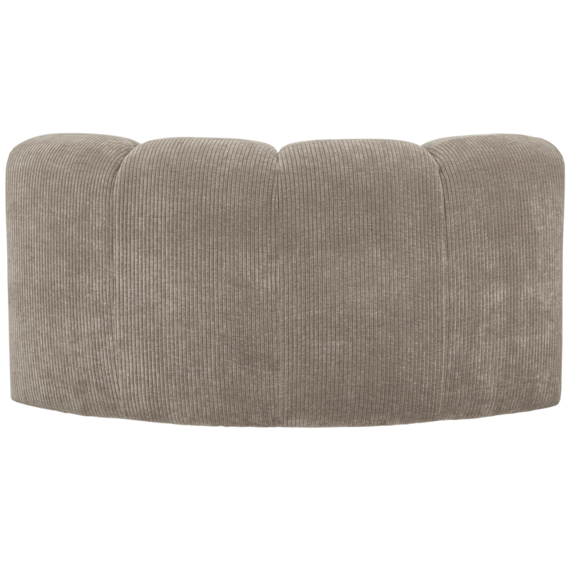 WOOOD-collectie Mojo Hoekelement Geweven Ribstof Donker Zand