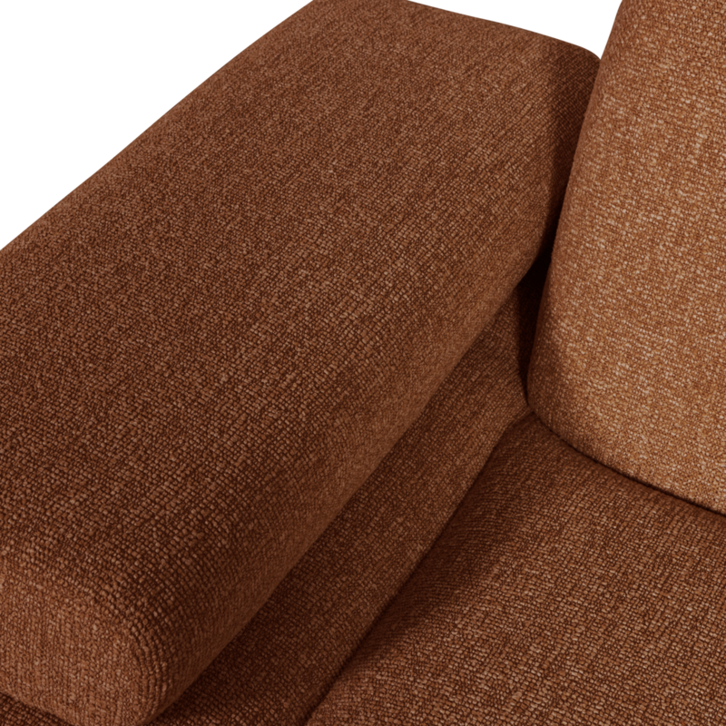 WOOOD-collectie Mojo 1-Zits Met Arm Links Boucle Roest Bruin Melange
