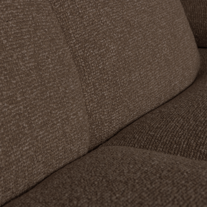 WOOOD-collectie Mojo 1,5-Zits Met Arm Rechts Boucle Bruin Melange