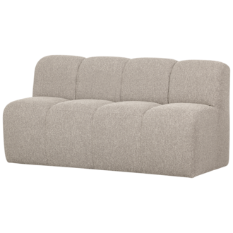 WOOOD Mojo Bankje 160Cm Met Rugleuning Boucle Beige Melange