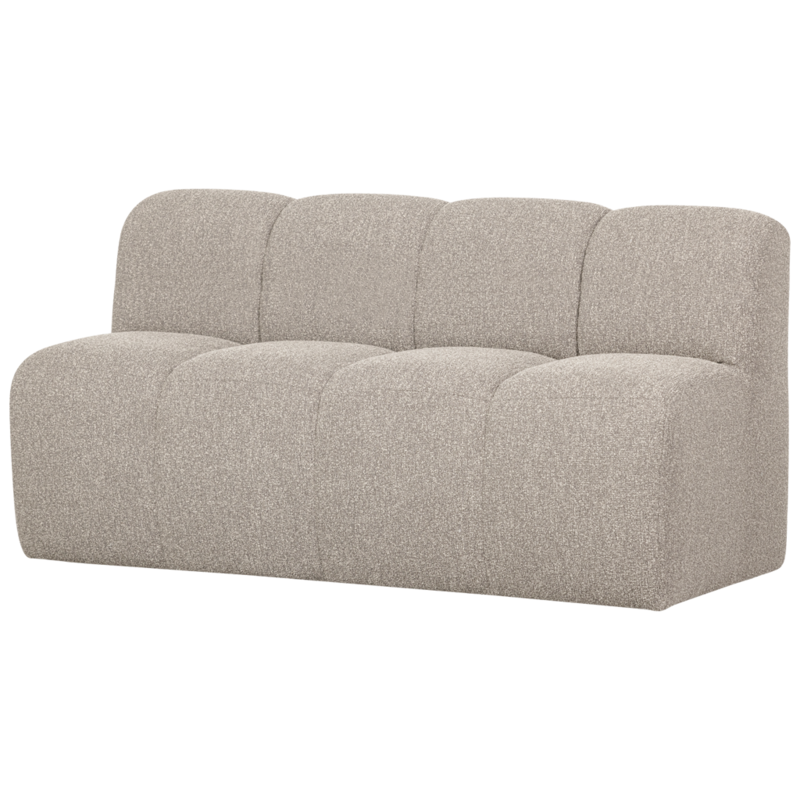 WOOOD-collectie Mojo Eetbankje 164Cm Met Rugleuning Boucle Beige Melange