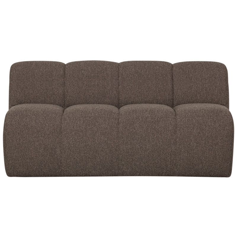 WOOOD-collectie Mojo Eetbankje 164Cm Met Rugleuning Boucle Bruin Melange