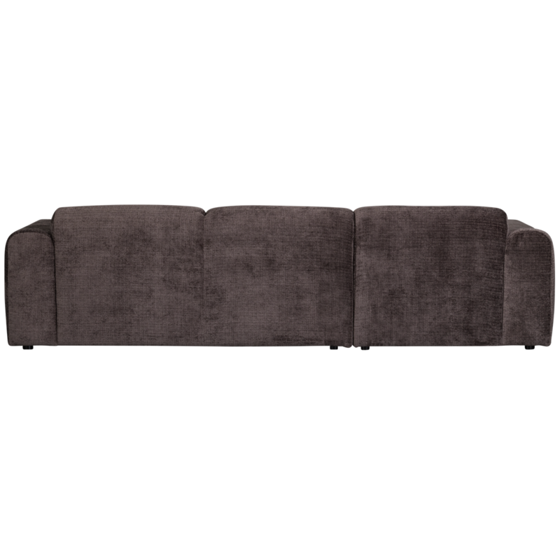 WOOOD-collectie Cloud Chaise Longue Links Geweven Chenille Warm Bruin