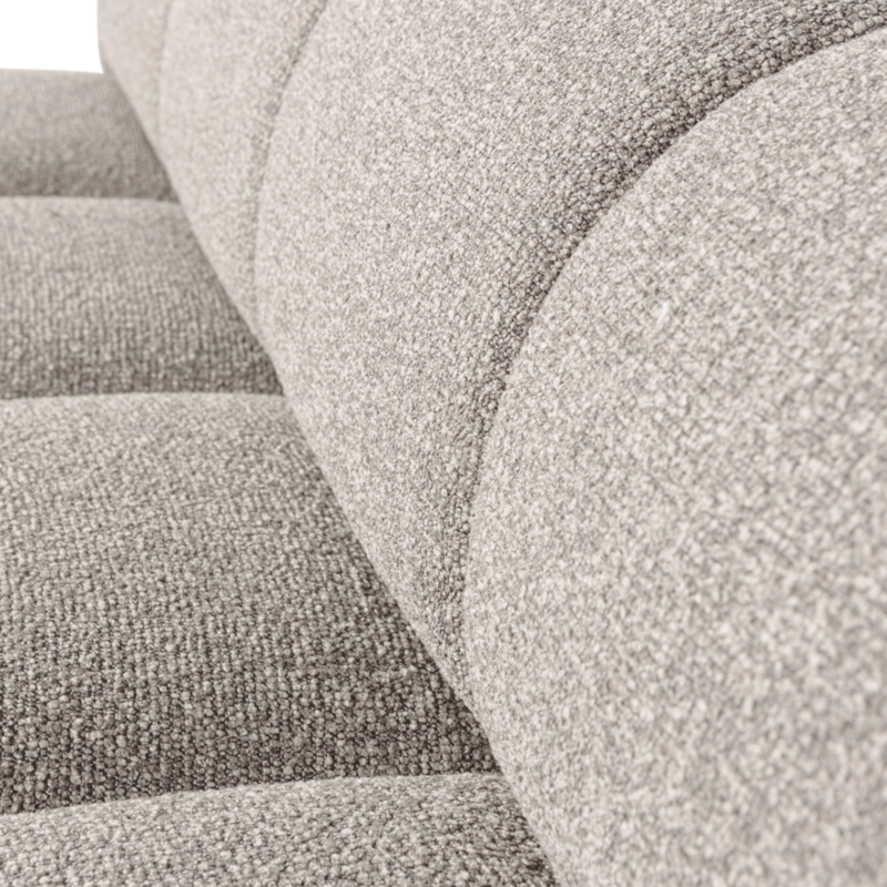WOOOD-collectie Mojo Eetbankje 164Cm Met Rugleuning Boucle Beige Melange