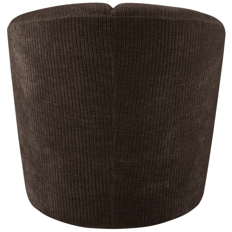 WOOOD-collectie Mojo Draaifauteuil Geweven Ribstof Bruin