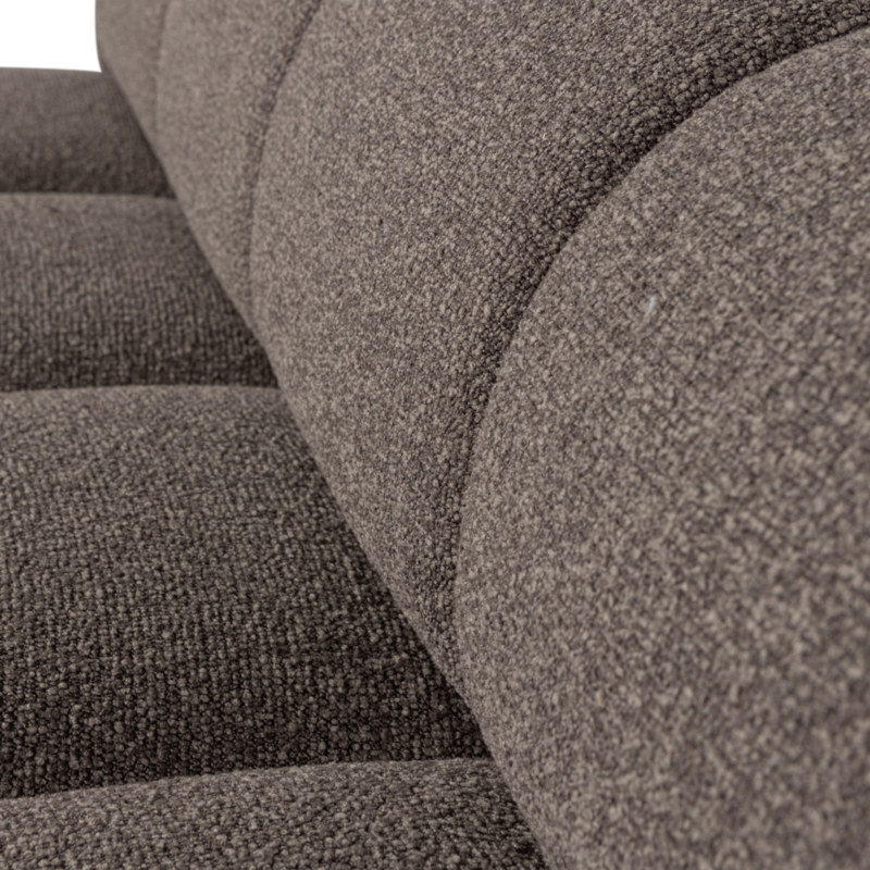 WOOOD-collectie Mojo Eetbankje 164Cm Met Rugleuning Boucle Bruin Melange