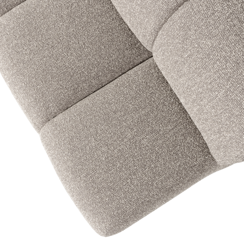 WOOOD-collectie Mojo Eetbankje 164Cm Met Rugleuning Boucle Beige Melange