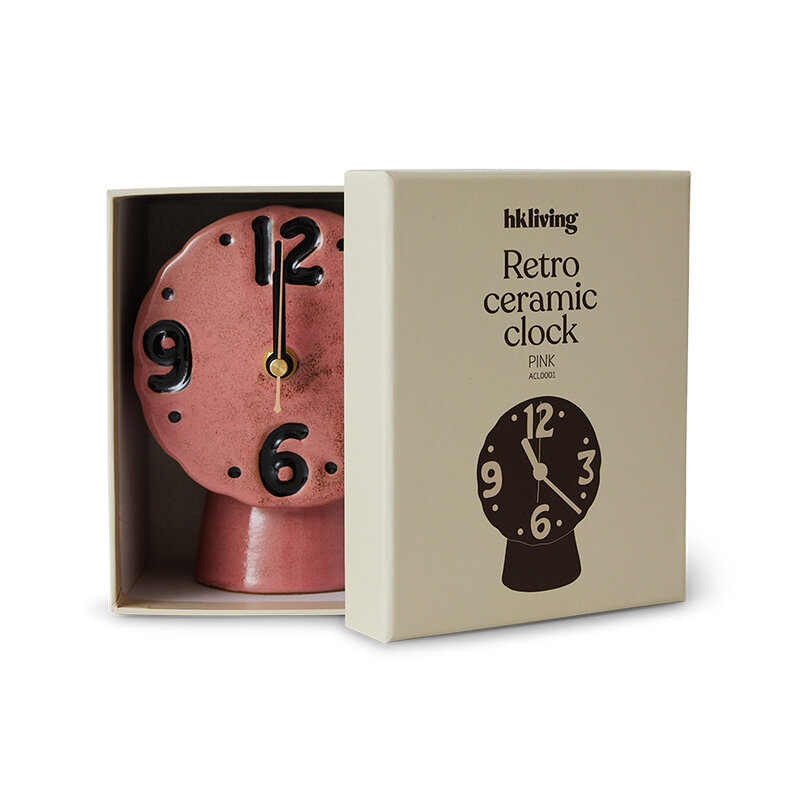 HKLIVING-collectie Retro ceramic clock pink