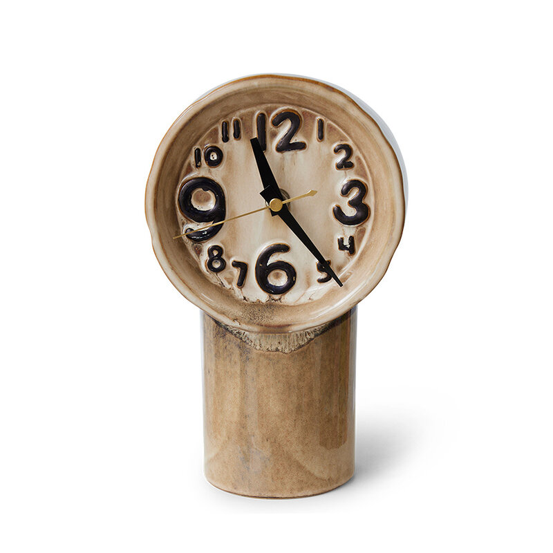 HKLIVING-collectie Retro ceramic clock cream
