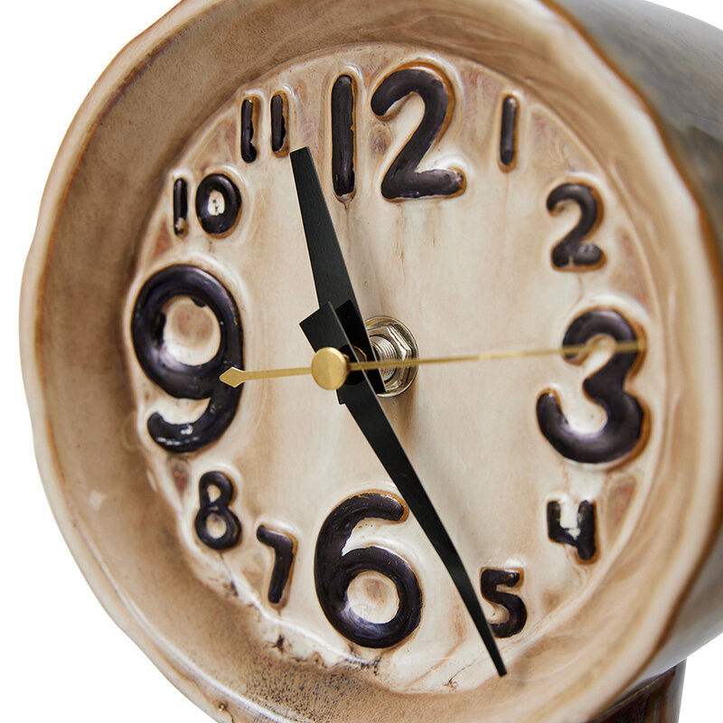 HKLIVING-collectie Retro ceramic clock cream