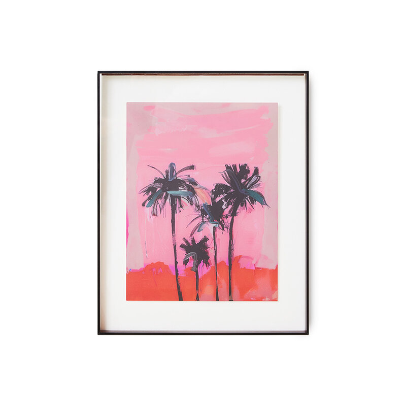 HKLIVING-collectie Acrylic frame brown palms (40x50cm)