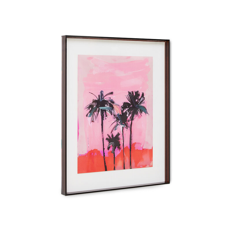 HKLIVING-collectie Acrylic frame brown palms (40x50cm)
