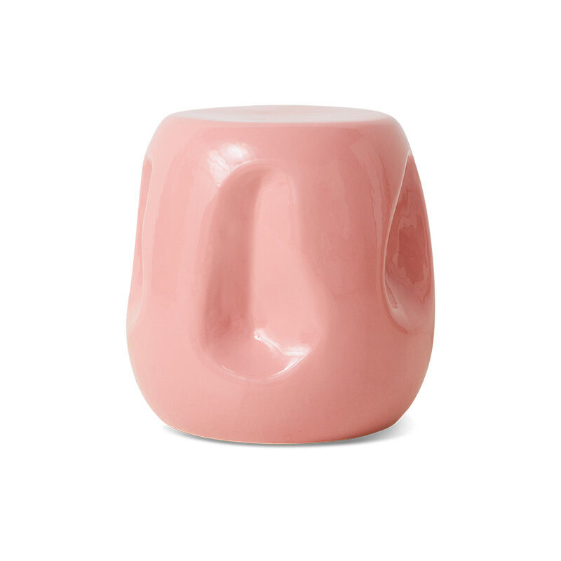 HKLIVING-collectie Currents ceramic side table coral