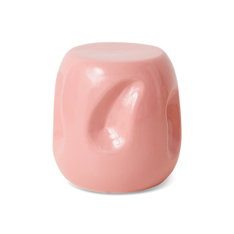 HKLIVING-collectie Currents ceramic side table coral
