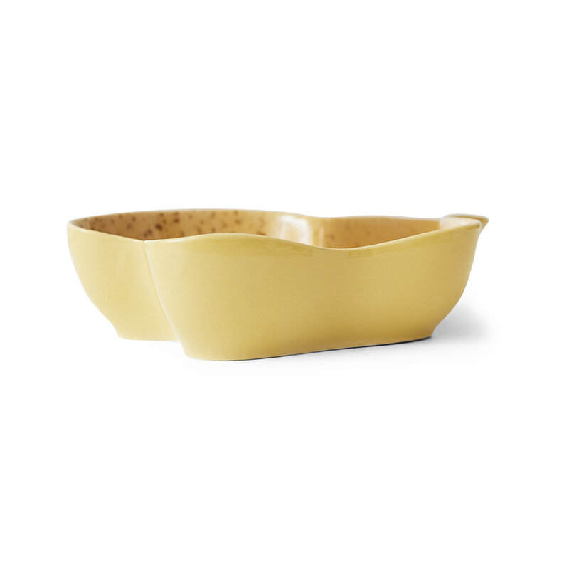 HKLIVING-collectie Schelp serveerschaal vanille - 30x22cm
