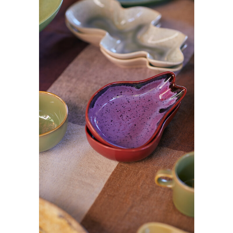 HKLIVING-collectie Schelp tapas schaal drakenfruit - 17x11cm