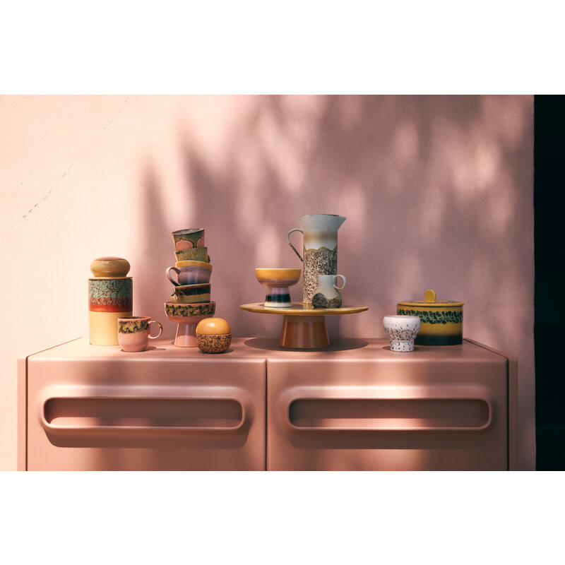 HKLIVING-collectie 70s servies: café mokken cape - set van 4