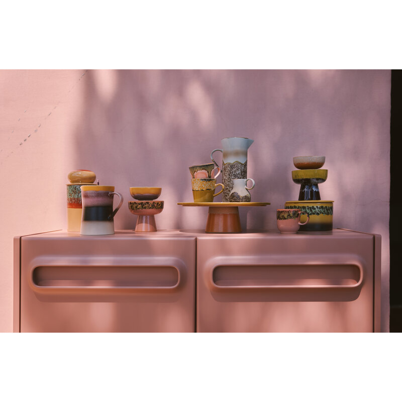 HKLIVING-collectie 70s ceramics: americano mugs radiant (set of 4)