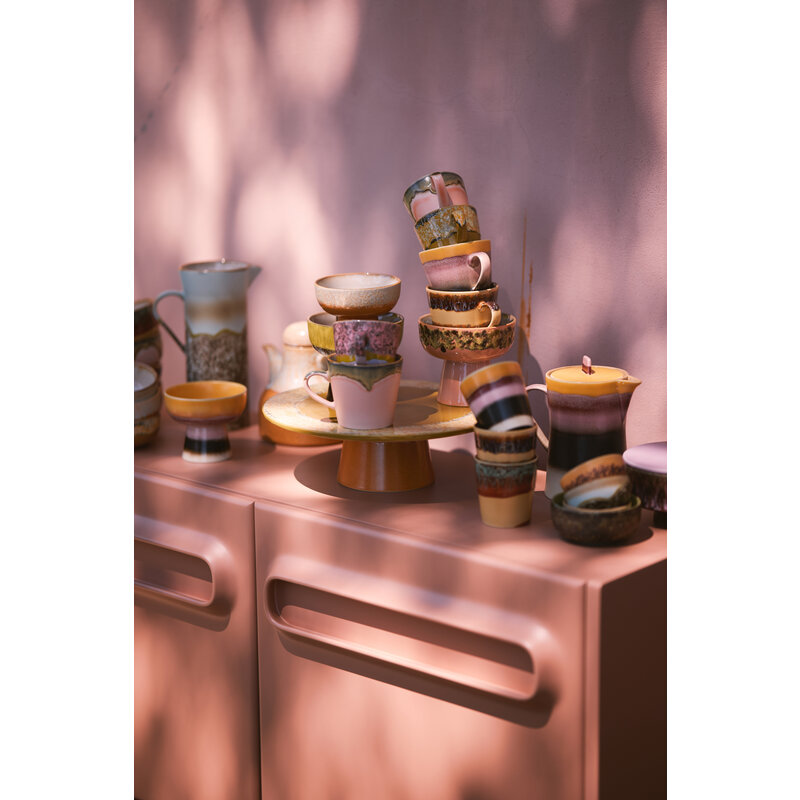 HKLIVING-collectie 70s ceramics: cappuccino mugs vista (set of 4)