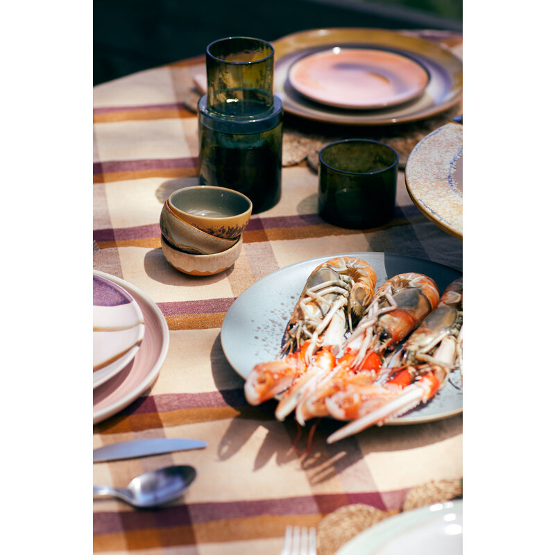 HKLIVING-collectie 70s ceramics: XS bowls marine (set of 4)