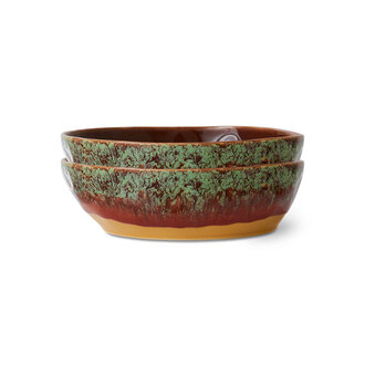 HKLIVING 70s ceramics: pasta bowls cove (set of 2)