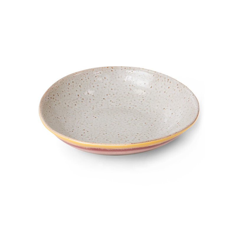 HKLIVING-collectie 70s ceramics: curry bowls hibiscus (set of 2)