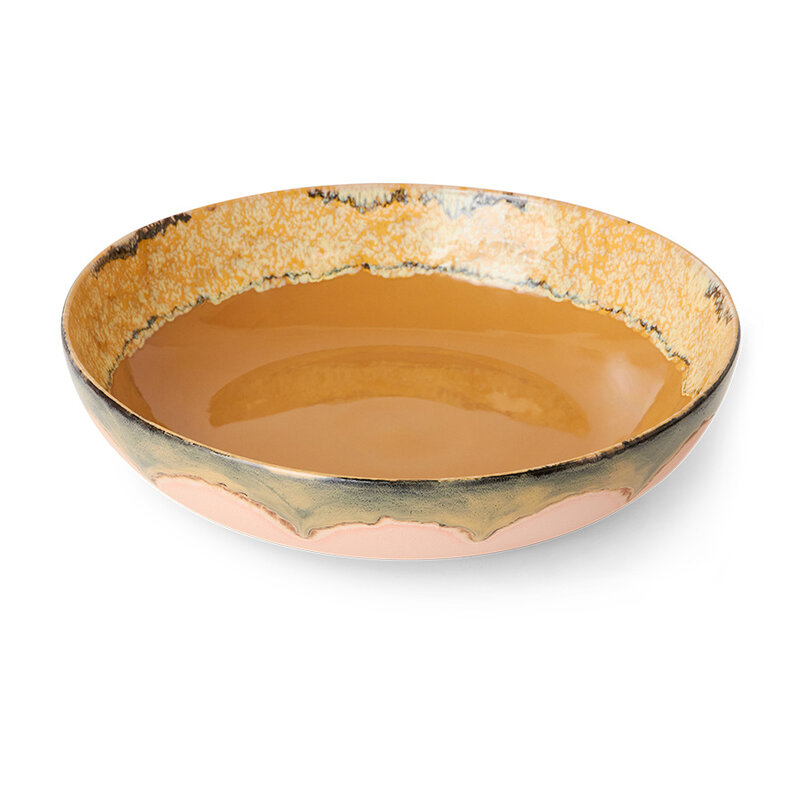 HKLIVING-collectie 70s ceramics: salad bowl sunflower