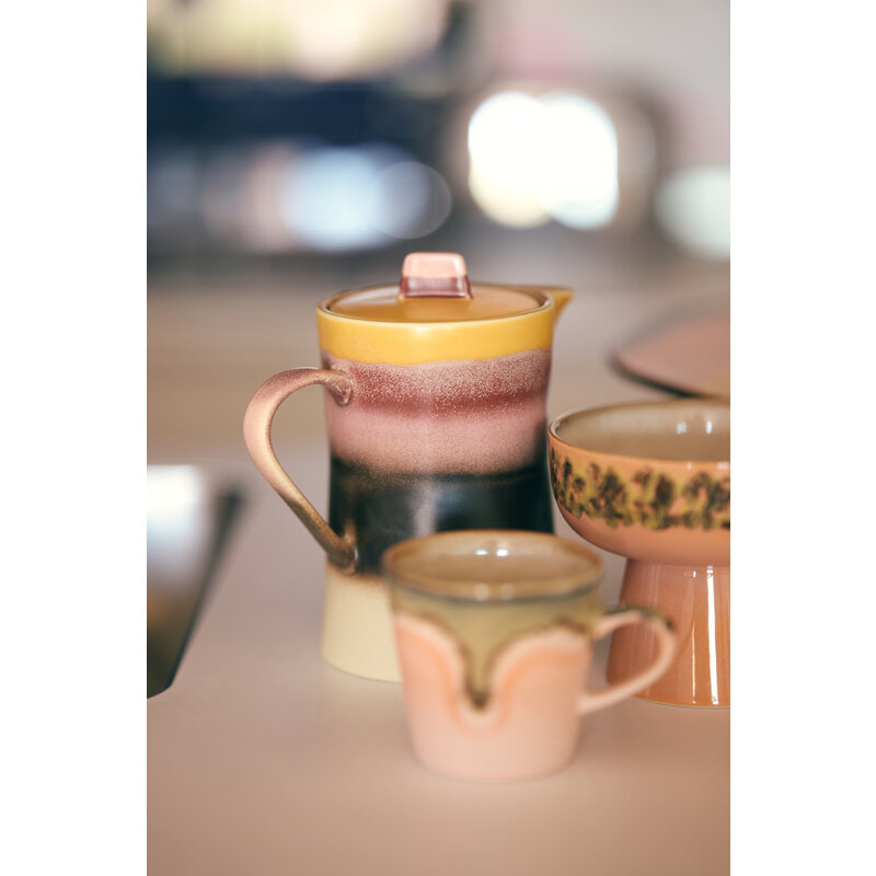 HKLIVING-collectie 70s ceramics: tea pot sunset