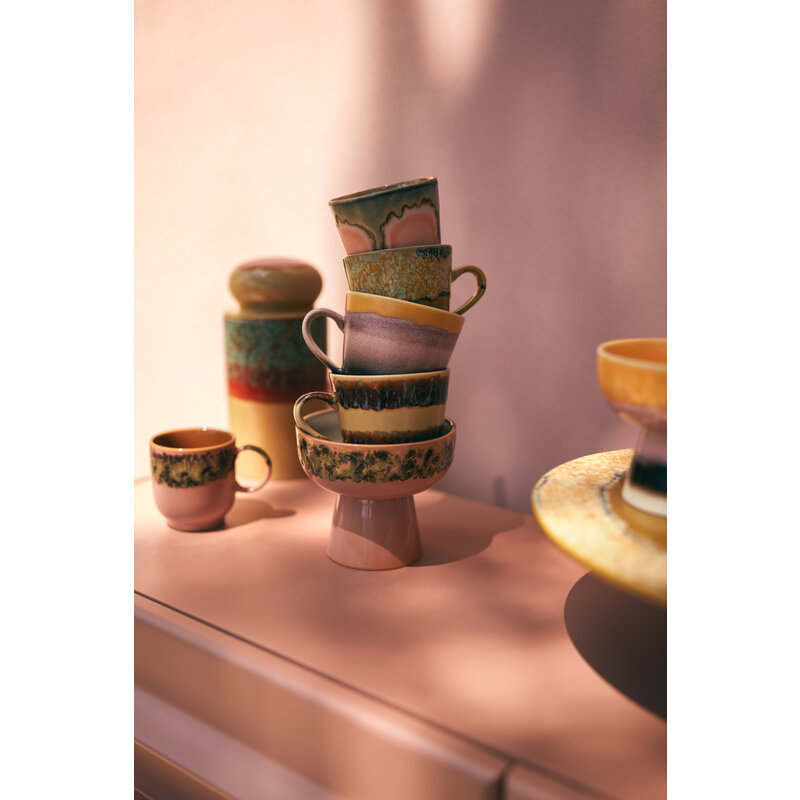 HKLIVING-collectie 70s ceramics: tapas bowl on base L lush