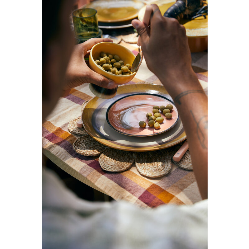 HKLIVING-collectie 70s servies: tapasschaaltje op voet S sunshade