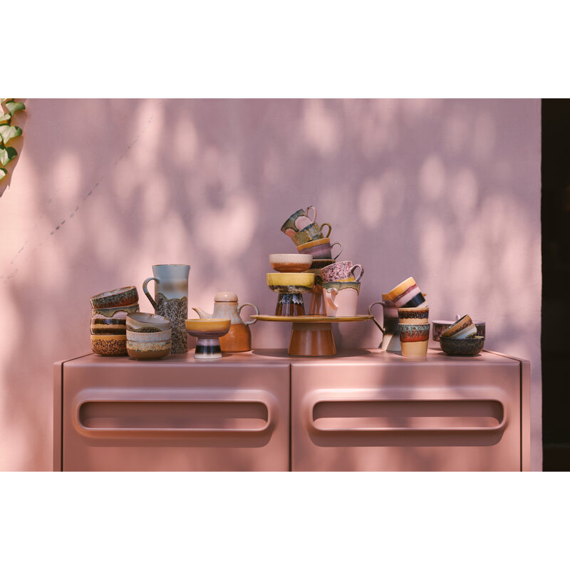 HKLIVING-collectie 70s servies: tapasschaaltje op voet S sunshade