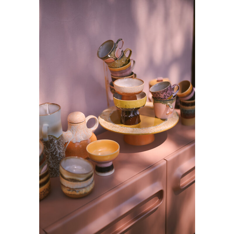 HKLIVING-collectie 70s servies: plateau papaya