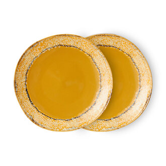 HKLIVING 70s ceramics: side plates paradise (set of 2)