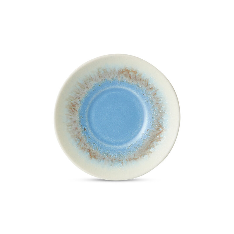 HKLIVING-collectie 70s ceramics: saucers ocean (set of 4)