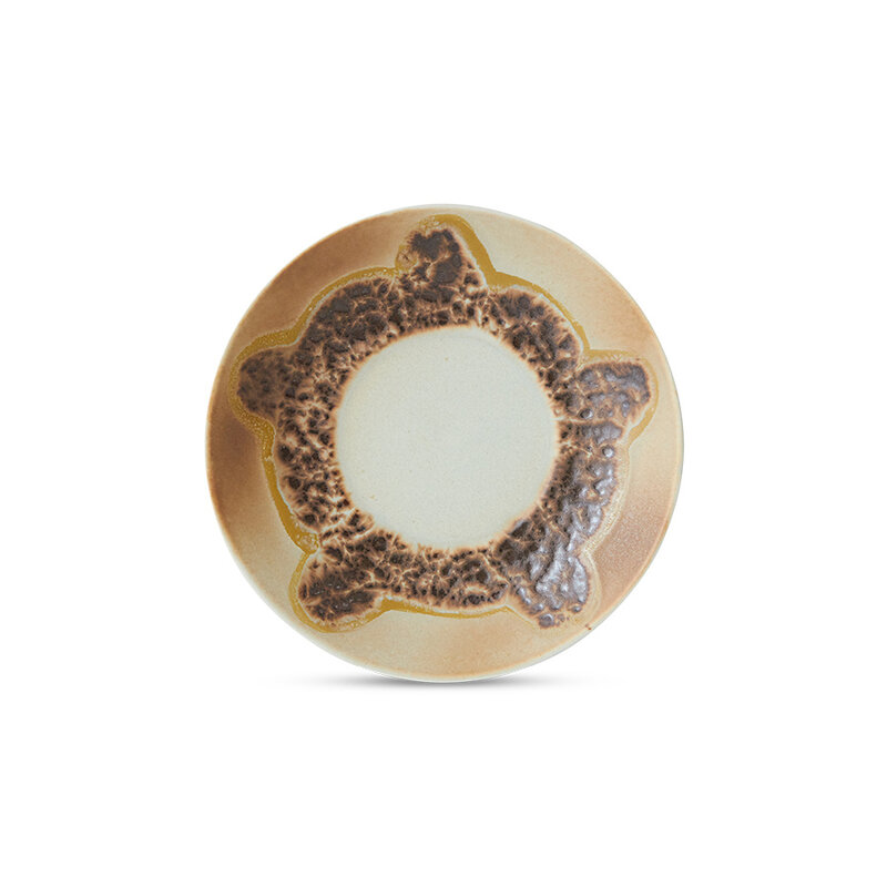 HKLIVING-collectie 70s ceramics: saucers ocean (set of 4)