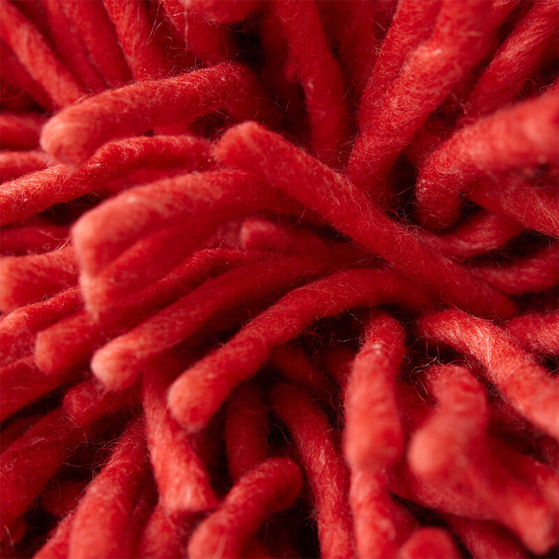 HKLIVING-collectie Rugged woolen cushion cherry red (50x50cm)