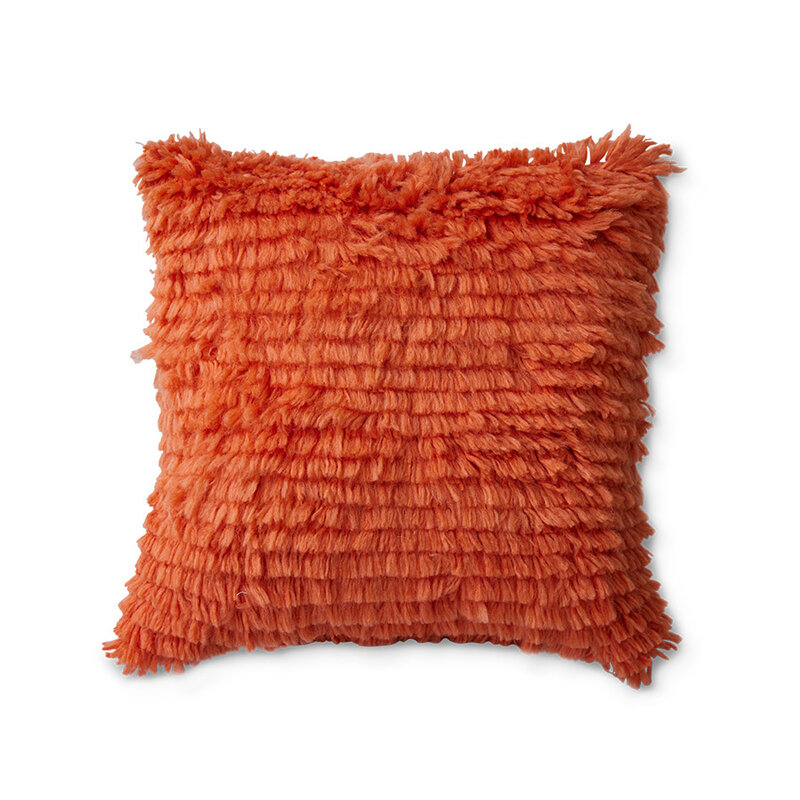 HKLIVING-collectie Fluffy cushion sienna (50x50cm)