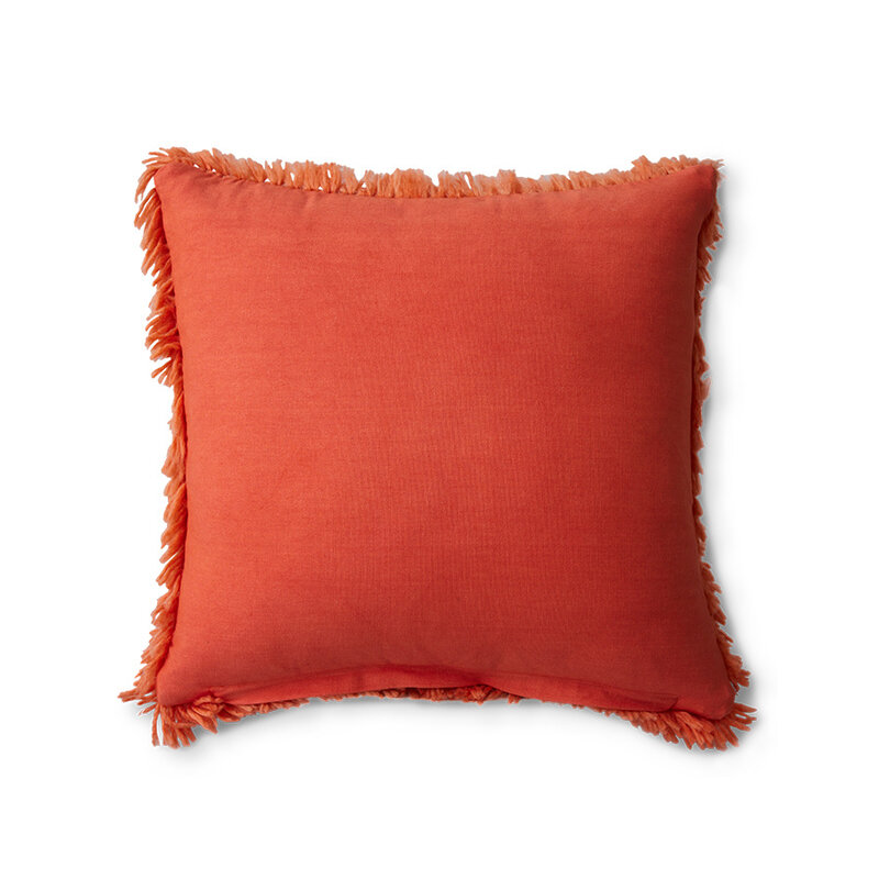 HKLIVING-collectie Fluffy cushion sienna (50x50cm)