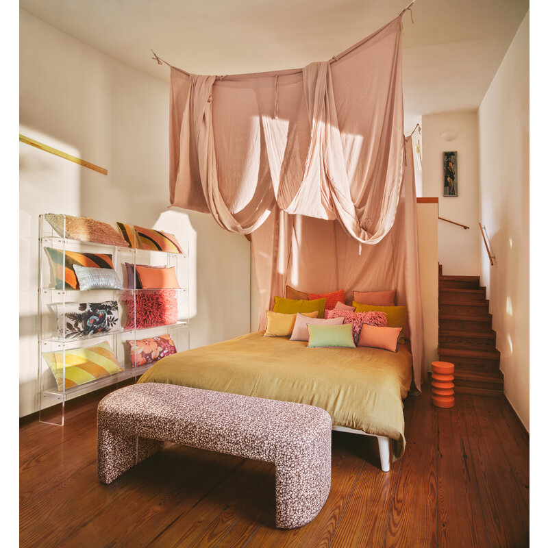 HKLIVING-collectie Fluffy cushion sienna (50x50cm)