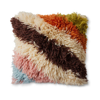 HKLIVING Fluffy striped cushion (55x55cm)