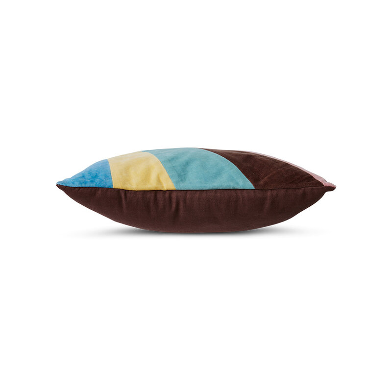 HKLIVING-collectie Striped velvet cushion eventide (45x45cm)