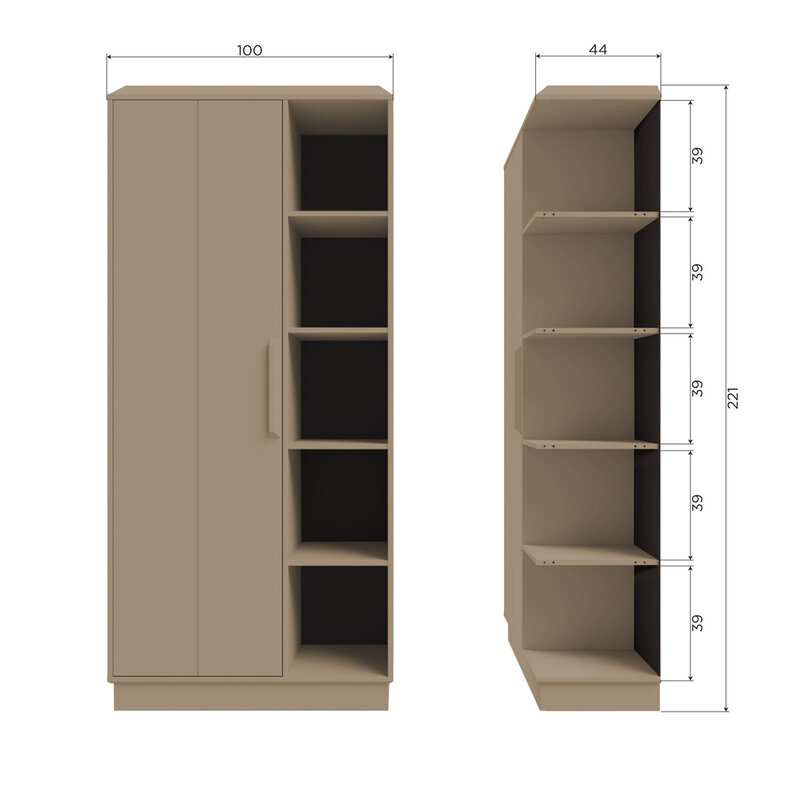 WOOOD-collectie WOOOD Lowen Storage Cabinet Pine Mud [Fsc]