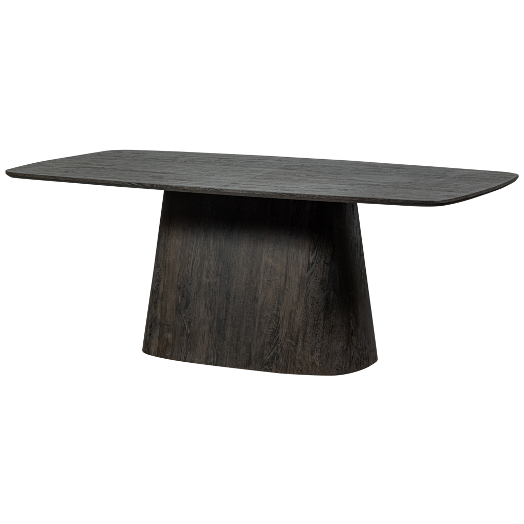 WOOOD-collectie Leah Eettafel Mdf Donkerbruin 200X105Cm